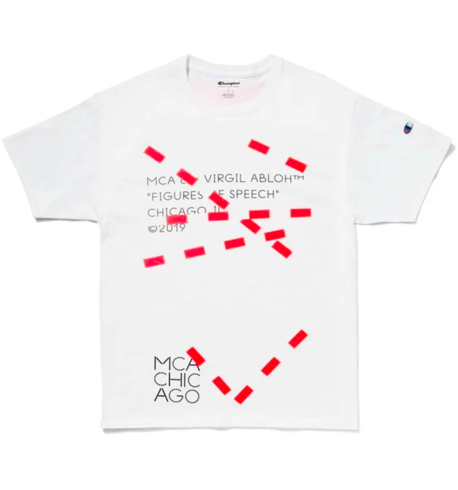 Virgil Abloh MCA Figures of Speech Lines Tee White Men s SS19