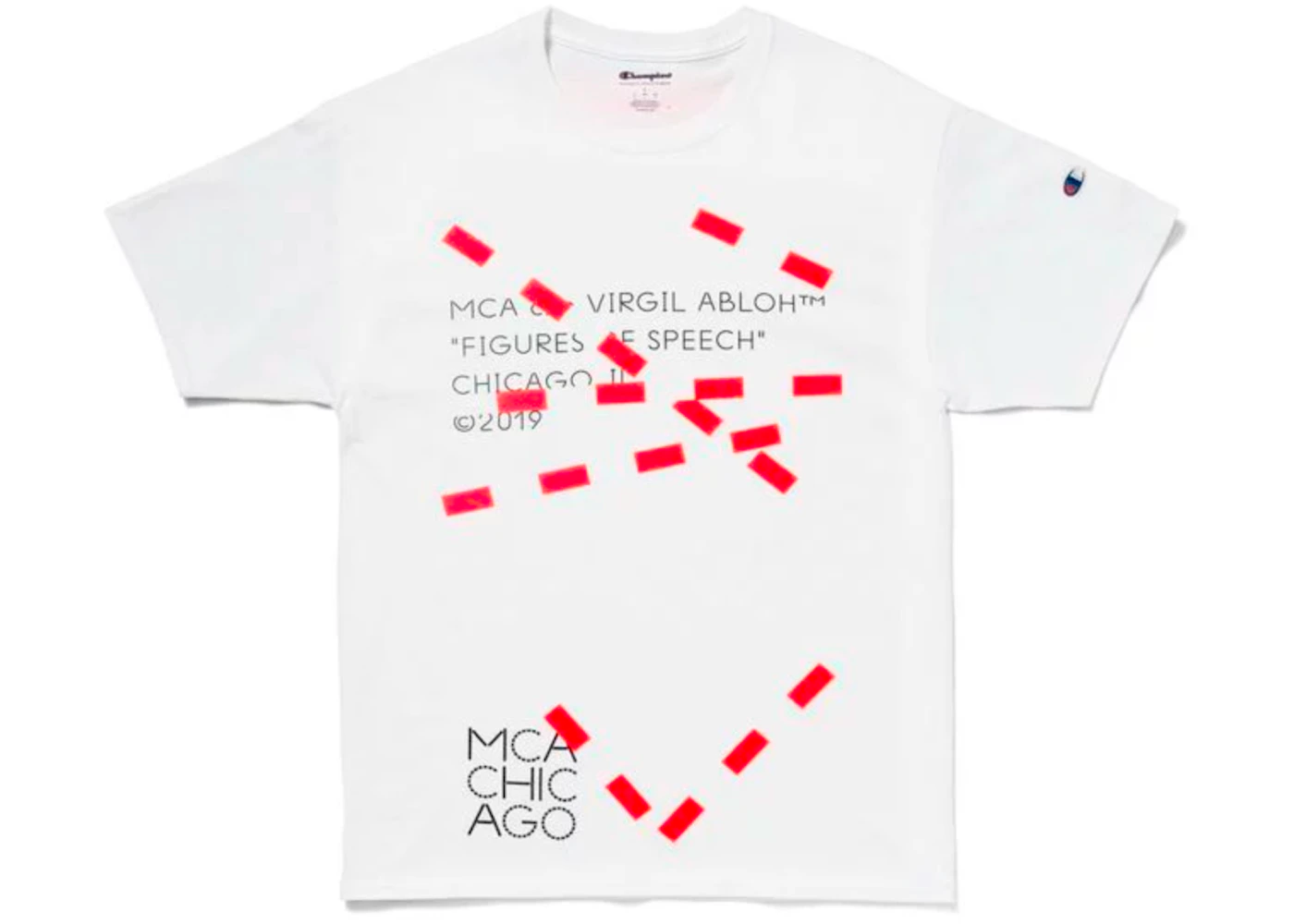 Virgil Abloh MCA Figures of Speech Lines Tee White