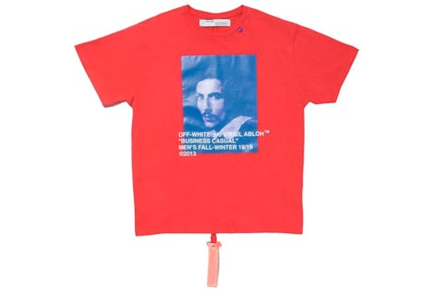 Virgil Abloh MCA Figures of Speech OFF-WHITE Bernini Tee Red/Blue
