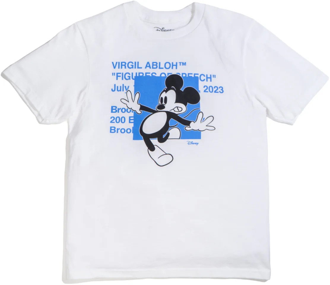 Virgil Abloh X Disney X Brooklyn Museum Mickey Mouse Youth Tee White Fw22 Cn 