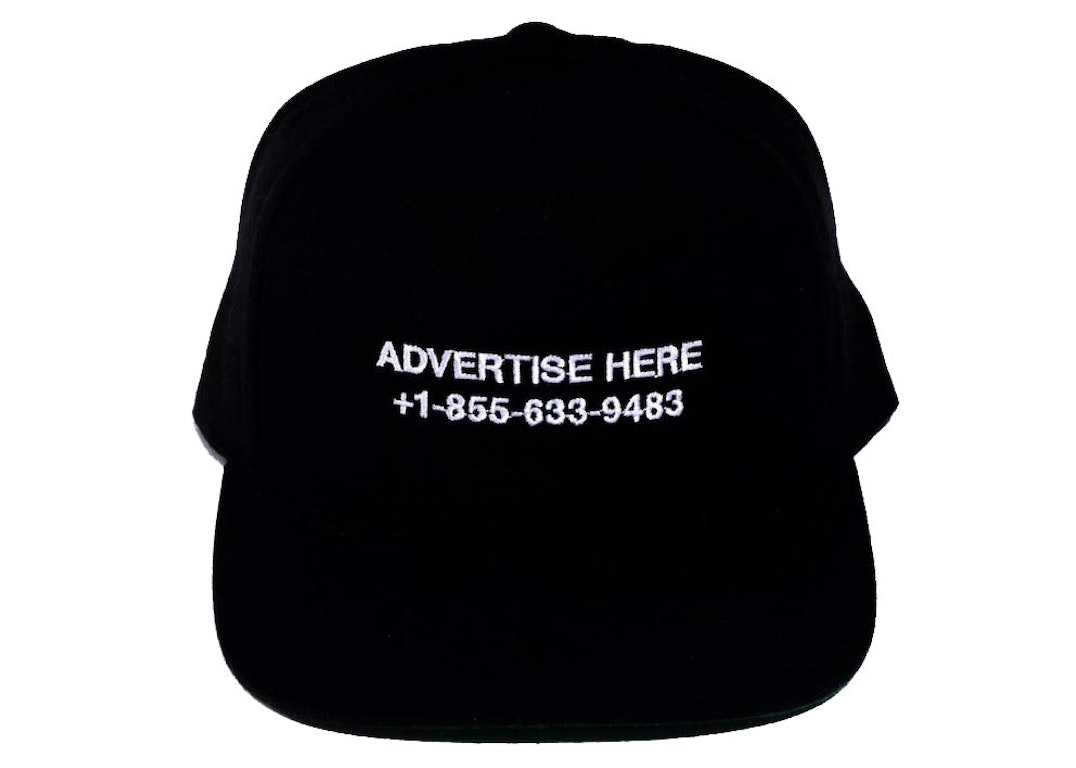 Pre-owned Virgil Abloh X Ica Figures Of Speech Advertise Here Hat Black
