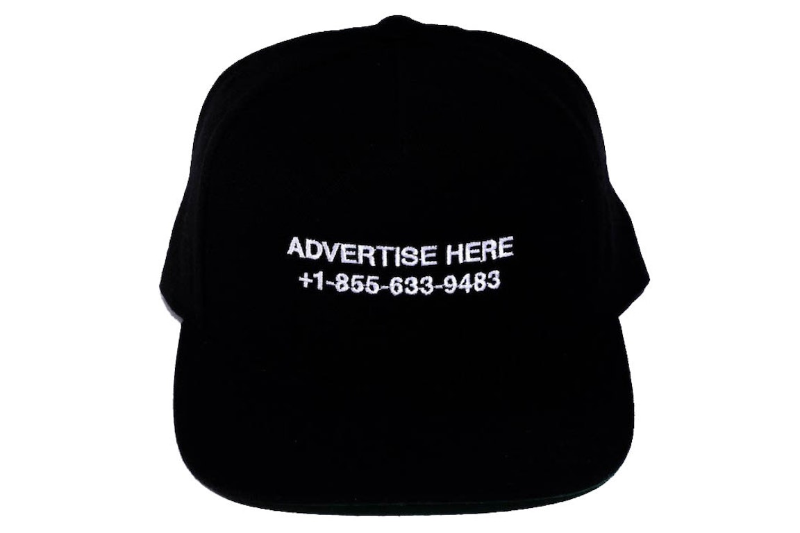Pre-owned Virgil Abloh X Ica Figures Of Speech Advertise Here Hat Black