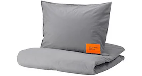 Virgil Abloh x IKEA MARKERAD US Duvet Cover and 2 Pillowcases (Full/Queen) Gray