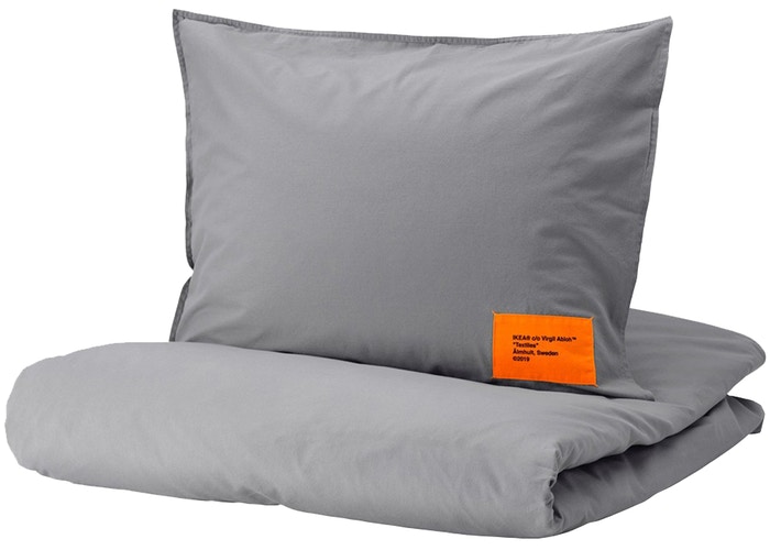 Virgil Abloh x IKEA MARKERAD EU Duvet Cover and 1 Pillowcase (140x200cm or  55x79in) Gray