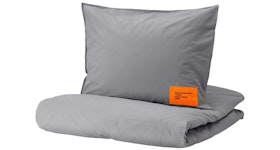 Virgil Abloh x IKEA MARKERAD EU Duvet Cover and 1 Pillowcase (140x200cm or 55x79in) Gray