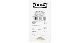 Alfombra Virgil Abloh x IKEA MARKERAD "RECEIPT" 201x89 CM en blanco/negro
