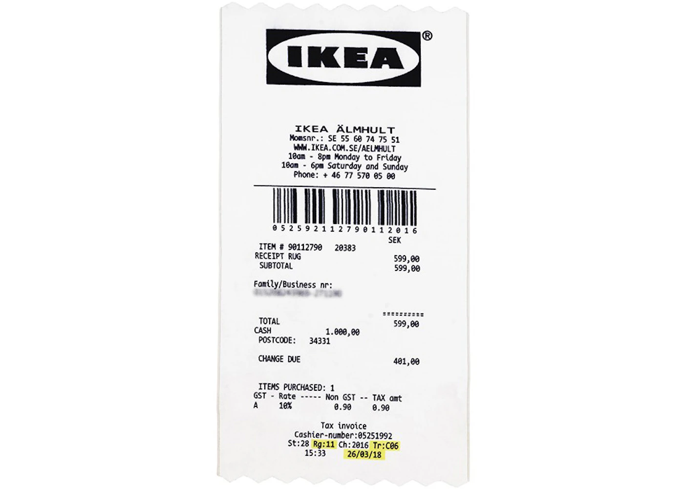 Virgil Abloh X IKEA MARKERAD RECEIPT Rug | lupon.gov.ph