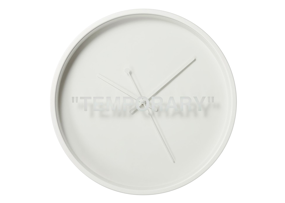 ヴァージル・アブロー x イケアマークラッド「テンポラリー」壁掛け時計 ホワイト