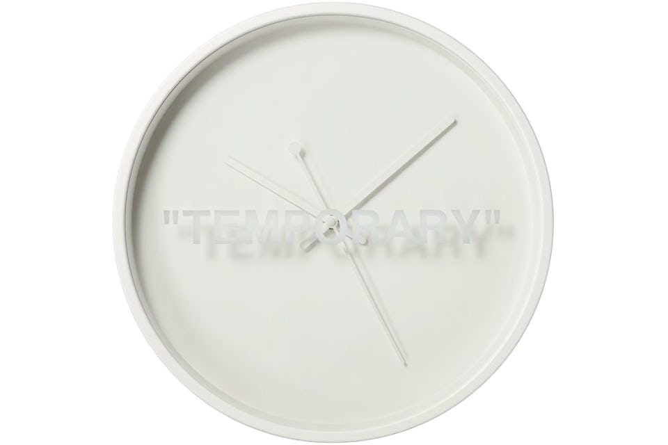 Virgil Abloh x IKEA MARKERAD TEMPORARY Wall Clock White - US