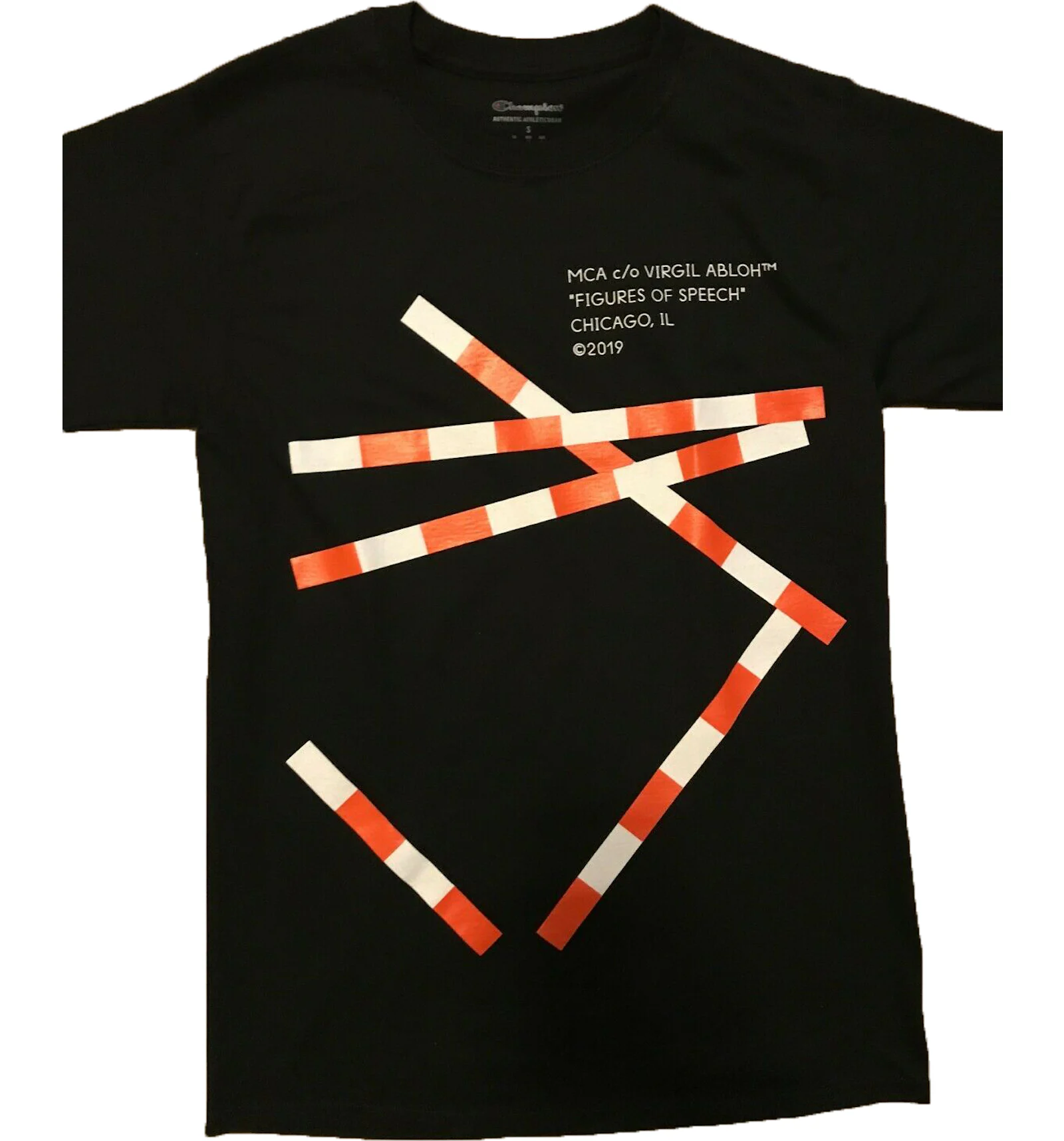 Virgil Abloh x MCA Figures of Speech Tape Tee Black