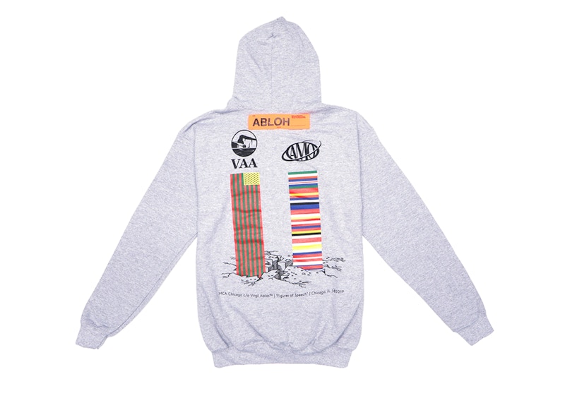 Virgil Abloh MCA Figures Of Speech Flags Hoodie Heather Grey Men's