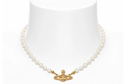 Orb Necklace Mini Bas Relief Choker Gold Vivienne Westwood