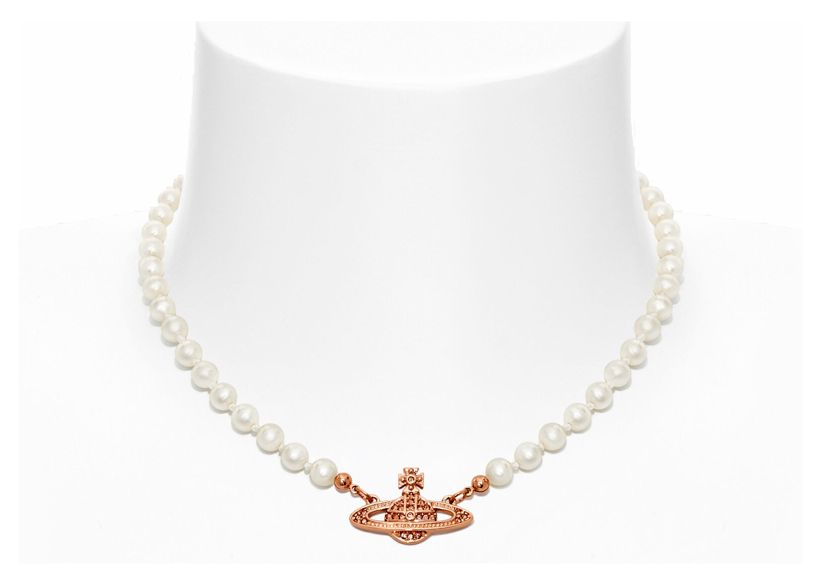 Gold) Vivienne Westwood Necklace Mini Bas Relief Pearl on OnBuy