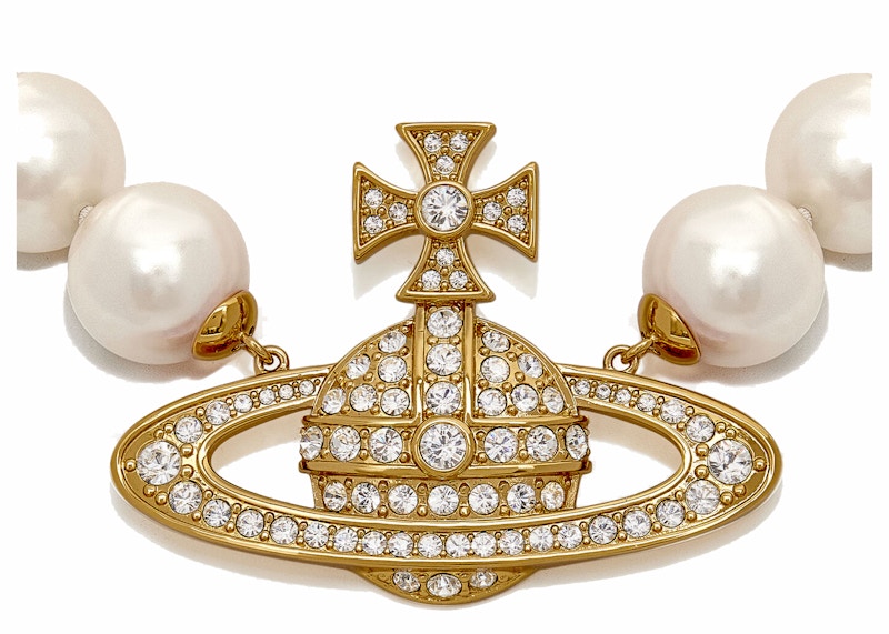 Vivienne Westwood Choker Neysa Pearl Gold in 100 Brass US