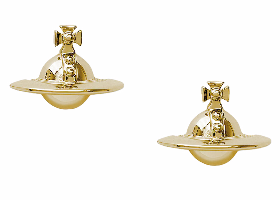 Vivienne Westwood Earrings Solid Orb Gold-tone in 100% Brass - US