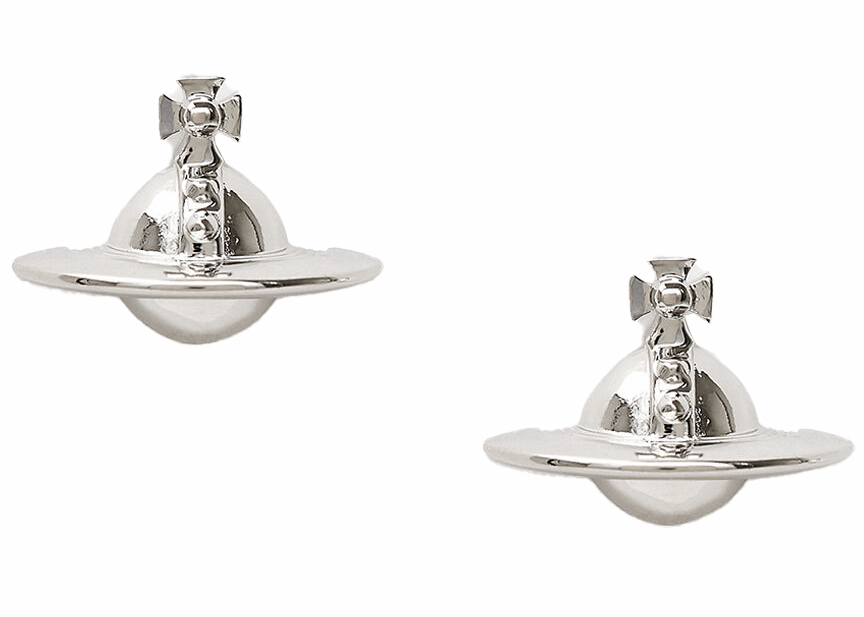 Vivienne Westwood Earrings Solid Orb Silver-tone in 100% Brass - US