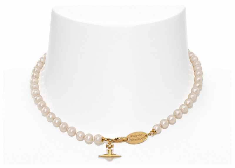 Vivienne Westwood Necklace Simonetta Pearl Gold in 100% Brass - JP