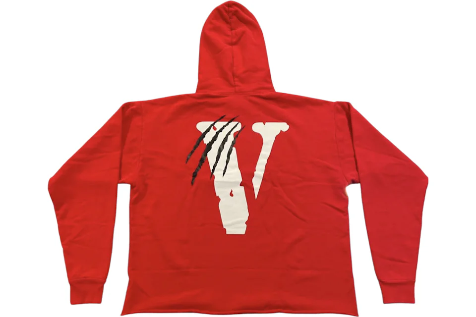 Red vlone hoodie sales