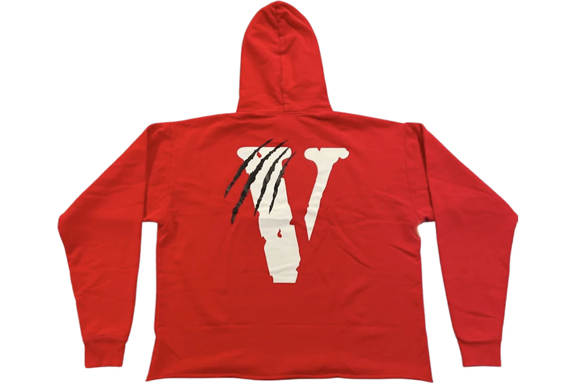Vlone black and red hoodie Clearance