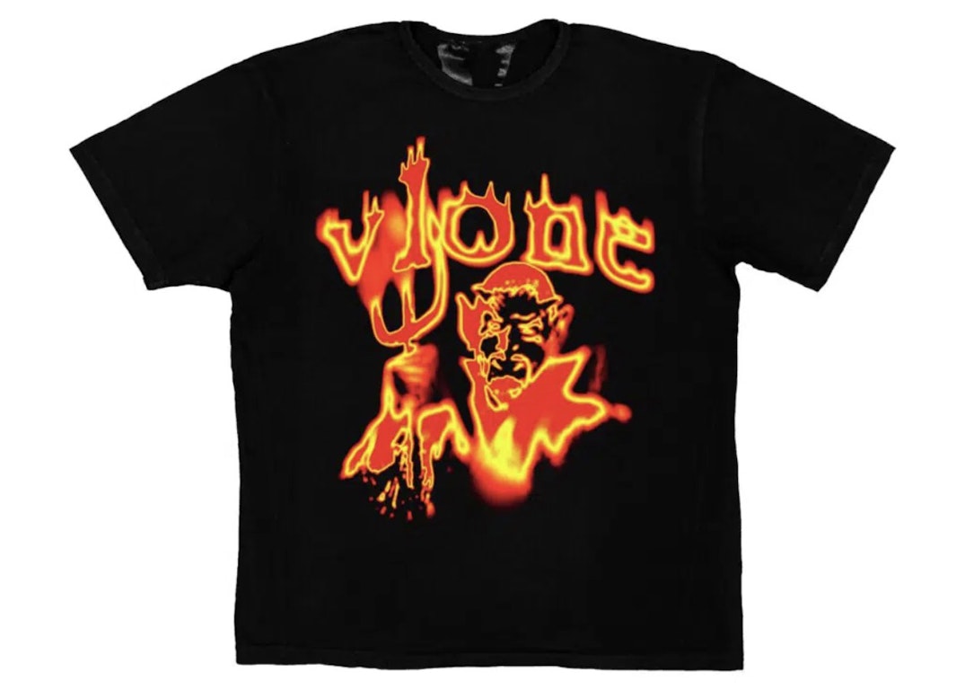 Pre-owned Vlone Devil Spit T-shirt Black