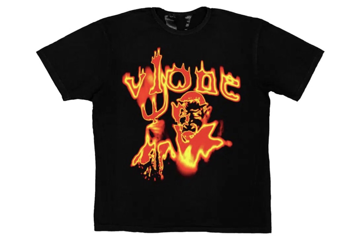 Pre-owned Vlone Devil Spit T-shirt Black