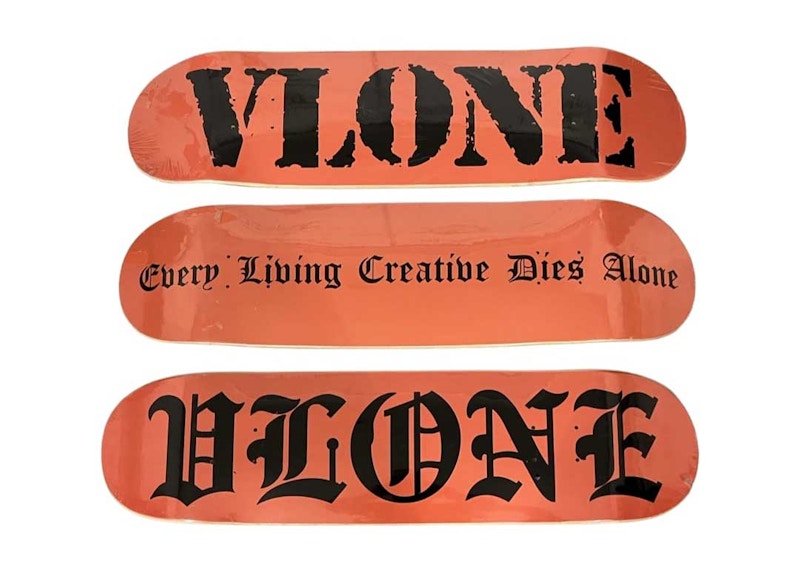 Vlone Every Living Creative Dies Alone Skateboard Deck Set - US