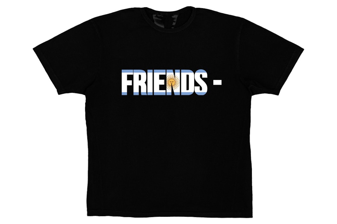 Pre-owned Vlone Friends Arg T-shirt Black
