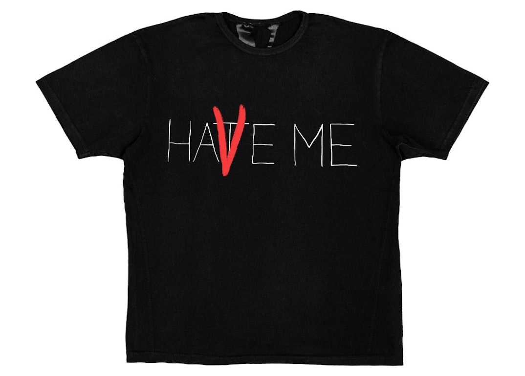 Pre-owned Vlone Have Me/hate Me T-shirt Black