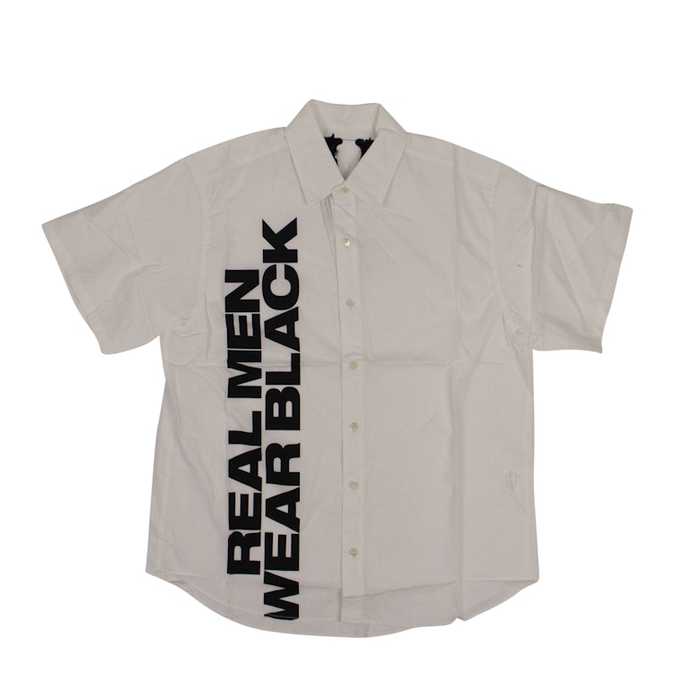 Pre-owned Vlone Real Mean Wear Black Short Sleeve Shirt White