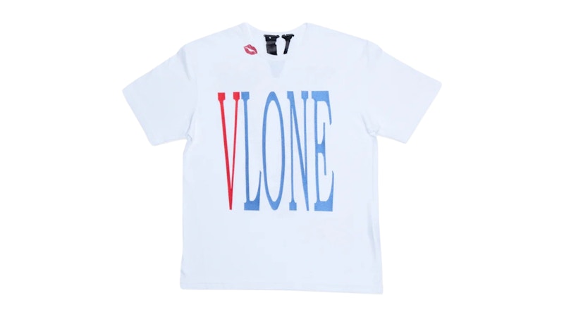 Vlone Red Lipstick OG Embroidered T-shirt White Men's - SS25 - US