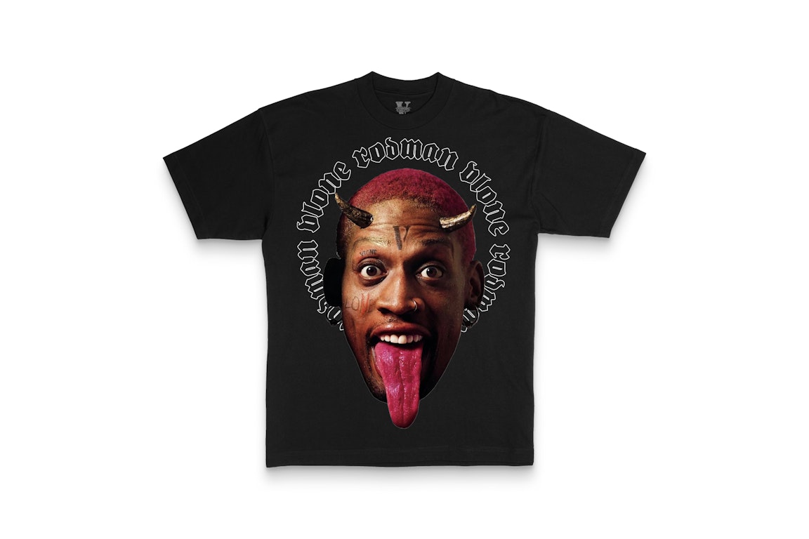 Pre-owned Vlone Rodman Devil T-shirt Black