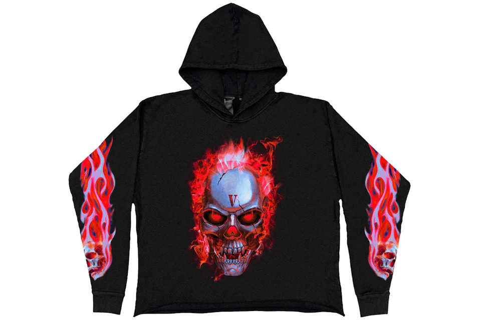 Red and black vlone hoodie Clearance