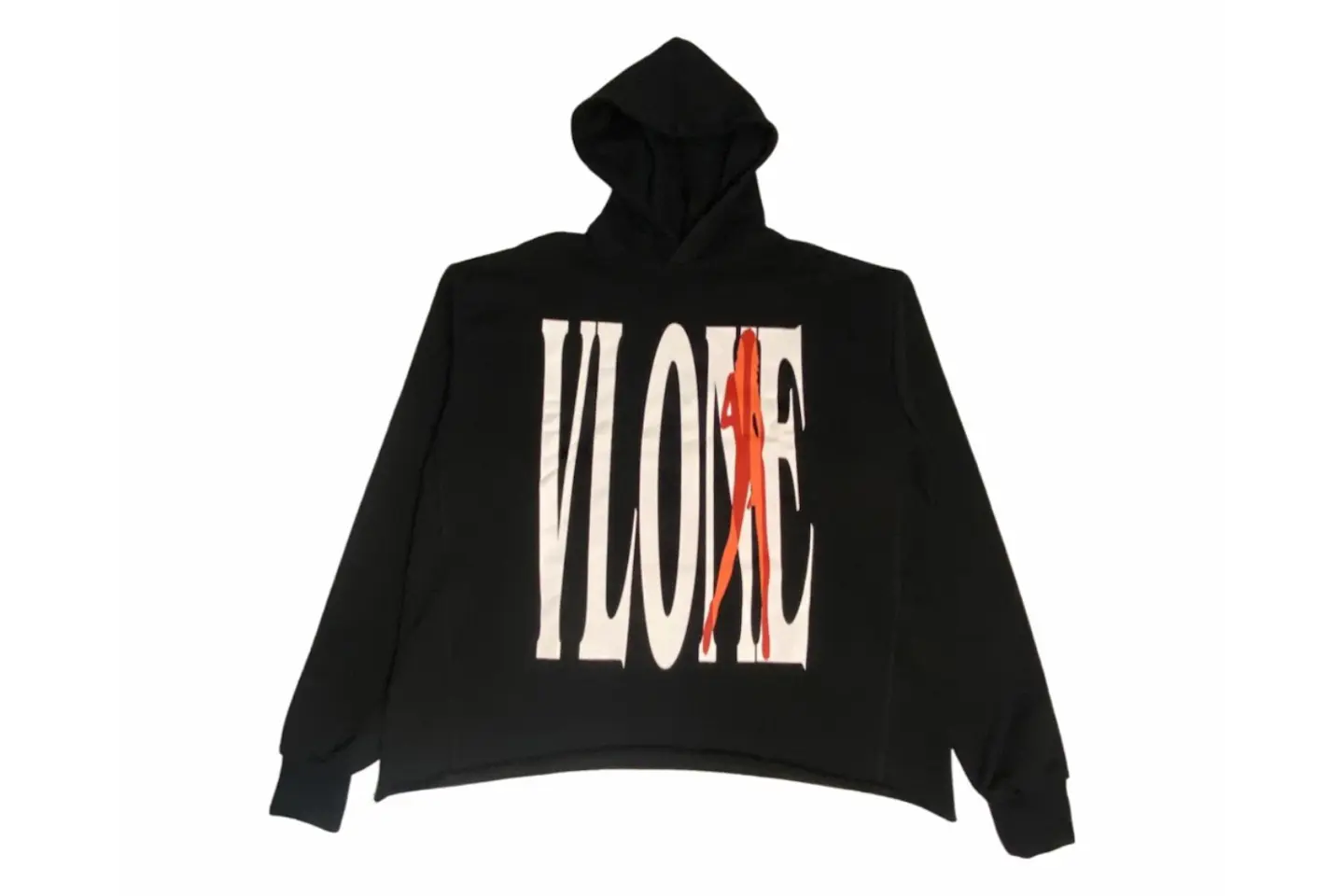 Red and black vlone hoodie Clearance