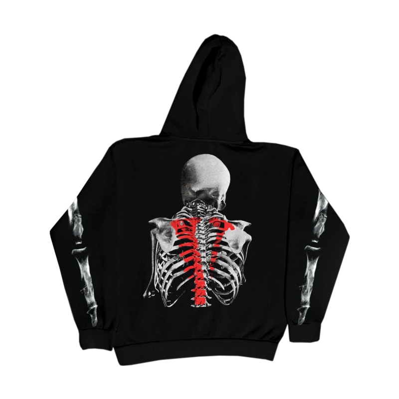 Vlone x Never Broke Again Bones Hoodie Black