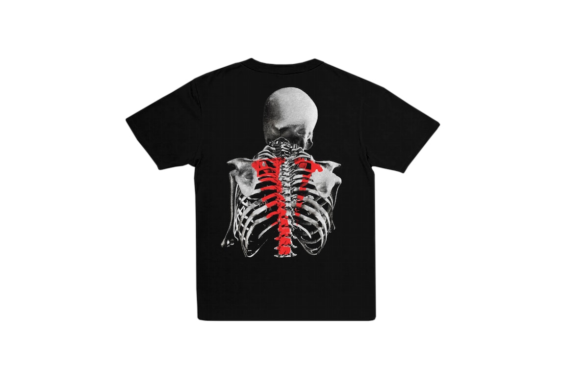 Pre-owned Vlone X Never Broke Again Bones T-shirt Black