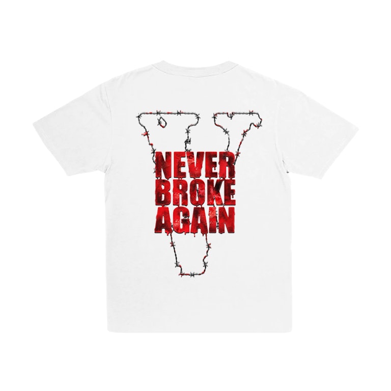 Pre-owned Vlone X Never Broke Again Haunted T-shirt White