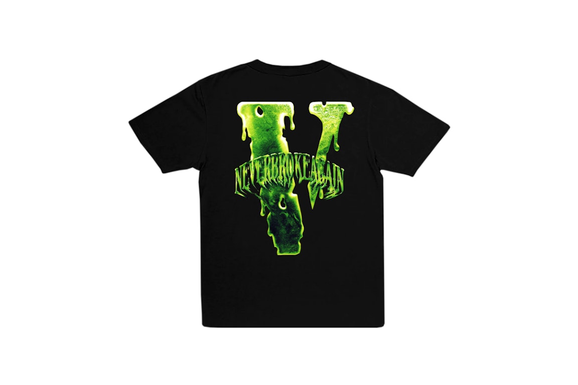 Pre-owned Vlone X Never Broke Again Slime T-shirt Black