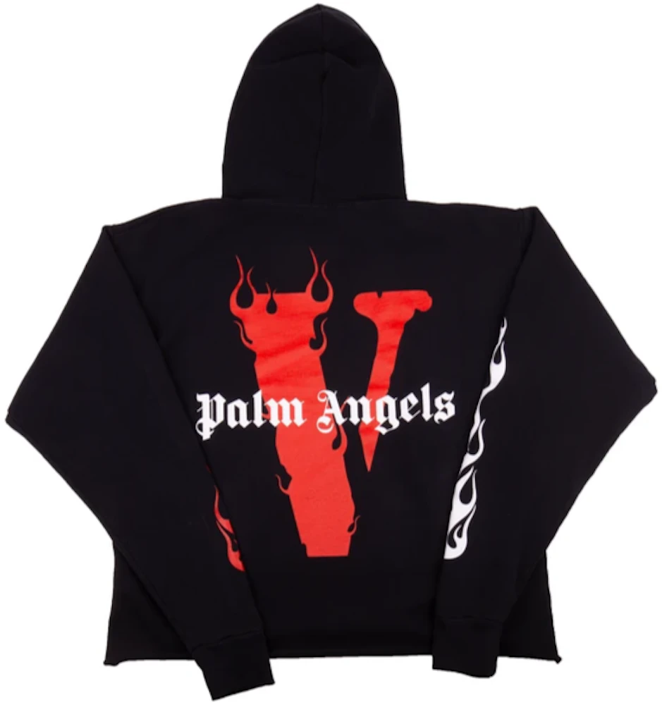 VLONE x PALM ANGELS CROP Hoodie Black/Red SMALL 100% Authentic NEW CHROME  ALONE