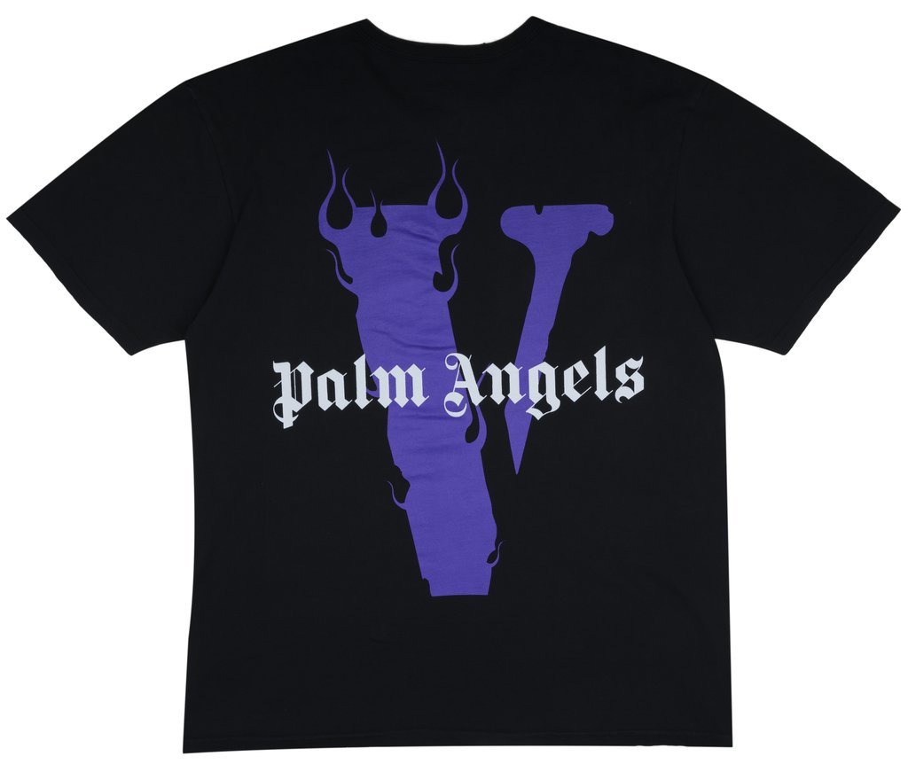 Vlone x Palm Angels T-shirt Black/Purple Men's - US