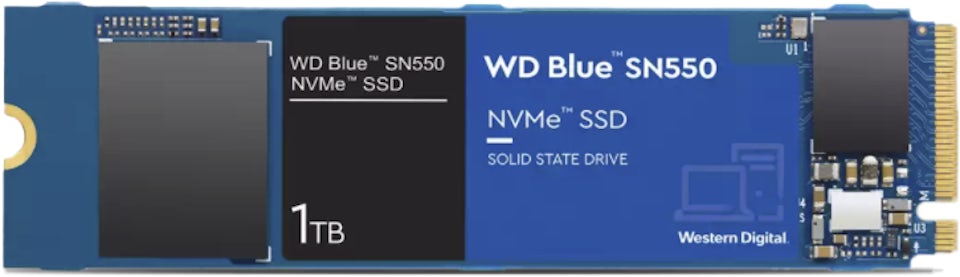【美品】WD Blue SN550 NVMe WDS100T2B0CPCパーツ