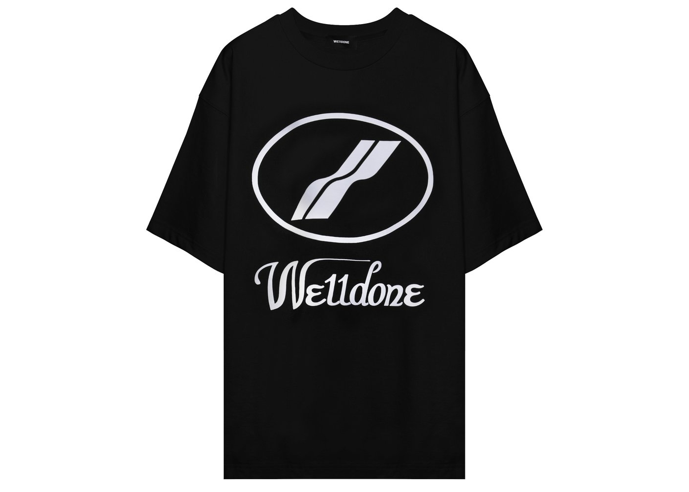 WE11DONE Logo Print Oversized T-shirt Black メンズ - SS21 - JP
