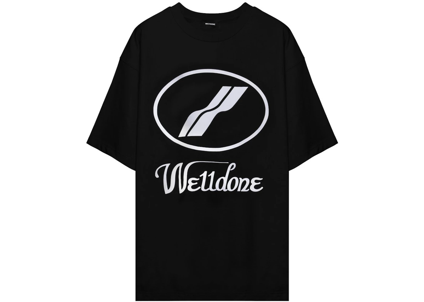 WE11DONE Logo Print Oversized T-shirt Black Men's - SS21 - GB
