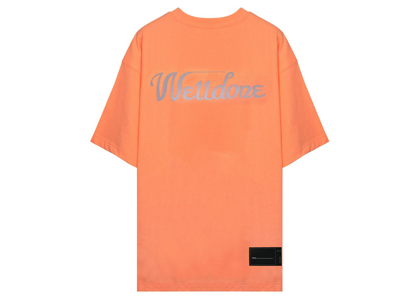 WE11DONE Logo Print Oversized T-shirt Orange Men's - SS21 - US
