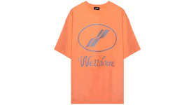 WE11DONE Logo Print Oversized T-shirt Orange