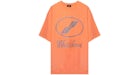 WE11DONE Logo Print Oversized T-shirt Orange