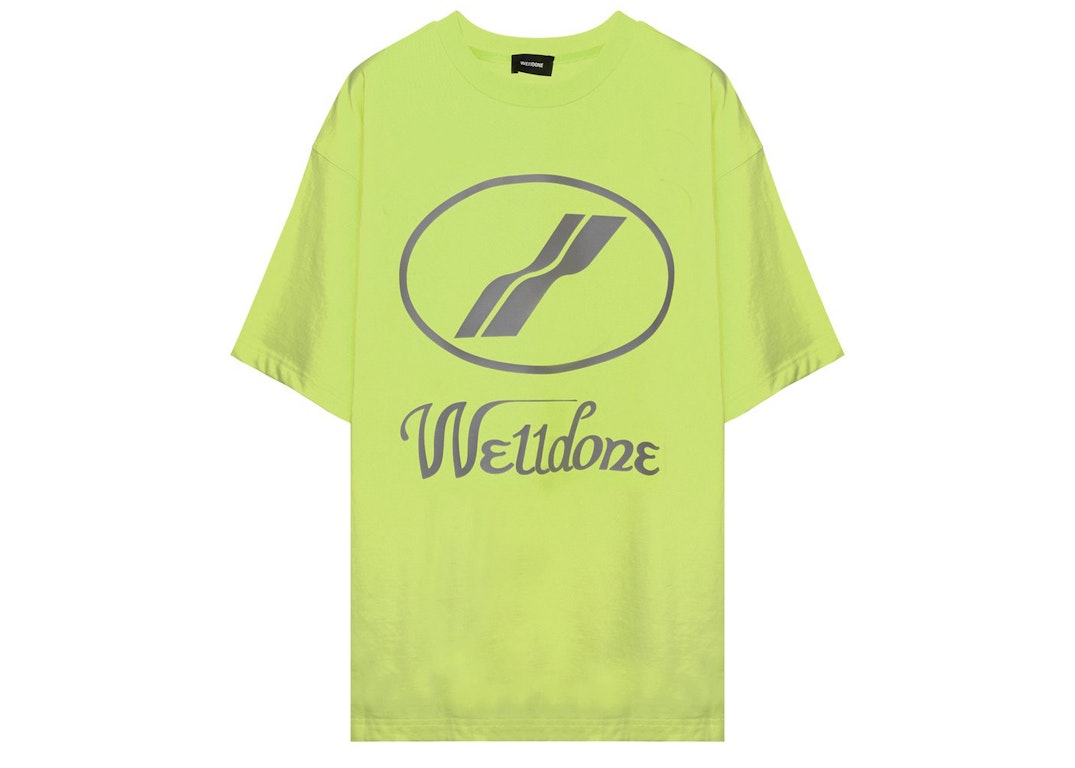Pre-owned We11 Done We11done Logo Print Oversized T-shirt Yellow