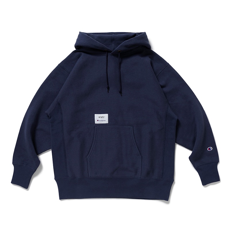 ネイビー Mサイズ WTAPS×Champion リバースウィーブ パーカー-