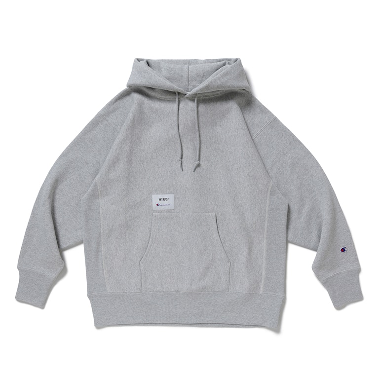 Pre-owned Wtaps X Champion Reverse Weave (r) Hooded Sweatshirt Oxford Gray