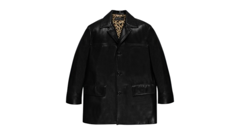 Wacko Maria Leather Car Coat Black Men's - FW25 - US Wacko Maria Leather Car Coat Black Men's - FW25 - US