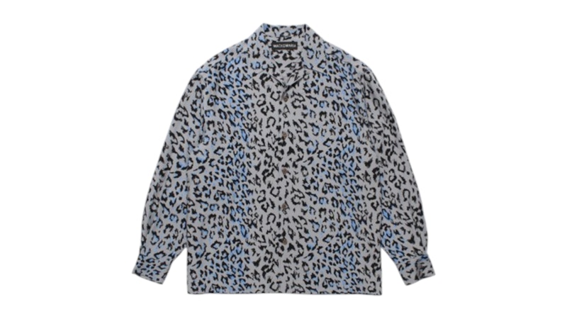 トップス WACKO MARIA Leopard Pattern Button-Down Wacko Maria Leopard Open Collar Shirt Grey Uomo - FW25 - IT